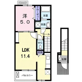 グラン・アンジュ クロシェット【2階】の間取り