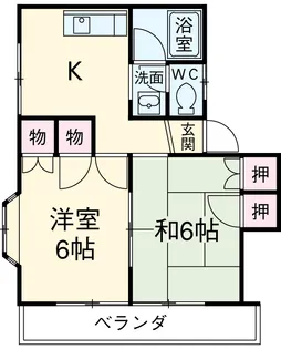 サンハイツ山田 E棟【2階】の間取り