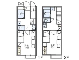 レオパレスソフィア【2階】の間取り
