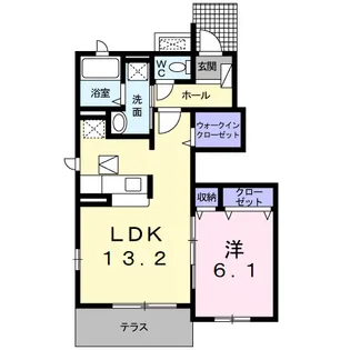 ラッフィナートC【1階】の間取り