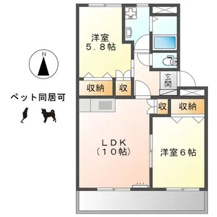 グランディアⅠ【2階】の間取り