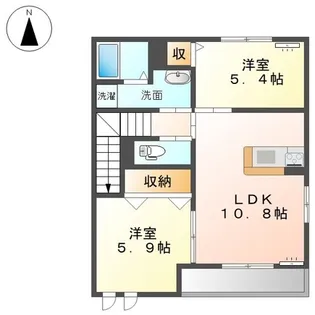 エスコート・けやき【2階】の間取り