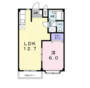 サンエルディム【2階】の間取り