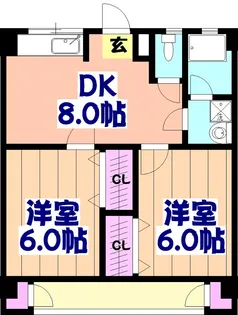 ヴィラージュ新鎌ヶ谷【4階】の間取り
