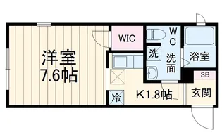 ミルクリーク【0103号室】の間取り