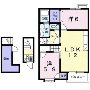 サンライズヒオキ【2階】の間取り