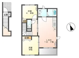 リリーベル【2階】の間取り