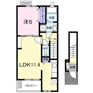 ベルフィーユB【2階】の間取り