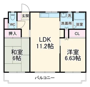 ウインズ熊野【203号室】の間取り