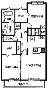 リベルタ【B202号室】の間取り