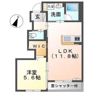フロンティア優希【1階】の間取り