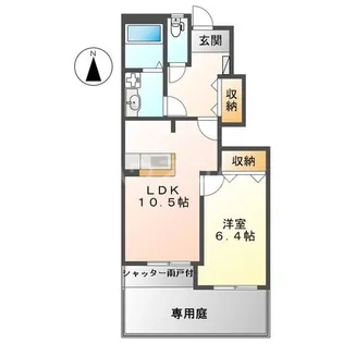 パークヒルズ森本【1階】の間取り
