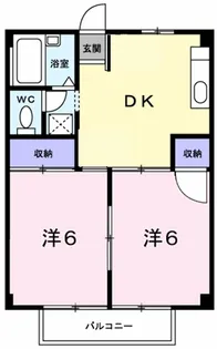 シティハイツゆたかA【2階】の間取り