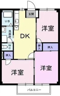 ラ・フォーレ西条A【2階】の間取り