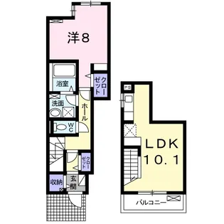 メゾン デュ ベル アルブル【1階】の間取り