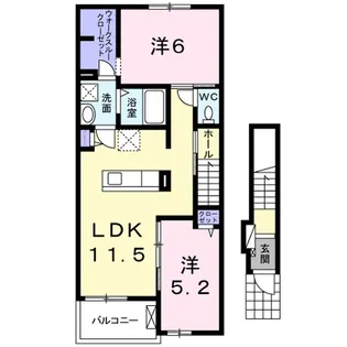 フローレンスA【2階】の間取り