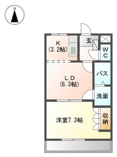 サンメゾンなみよせ【2階】の間取り