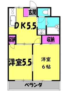 和光マンション【102号室】の間取り