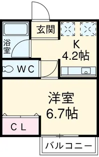 ブリックコート【1階】の間取り