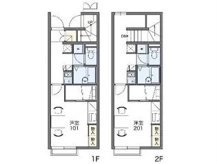 レオパレスプランドール旭野【209号室】の間取り