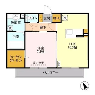 Crea Fleur(クレア・フルール)【2階】の間取り