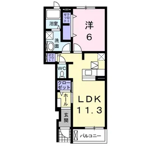 グレイス ヒルⅠ【1階】の間取り
