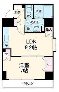 セラピアザ船橋【9階】の間取り