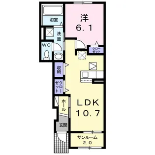 エルディケイ Ⅰ【1階】の間取り