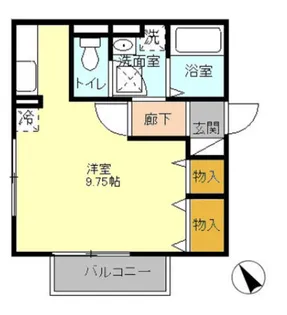 グリーンコテージD【101号室】の間取り