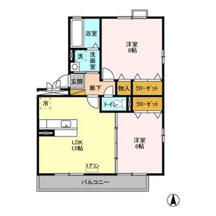リビングタウンおゆみ野【2階】の間取り
