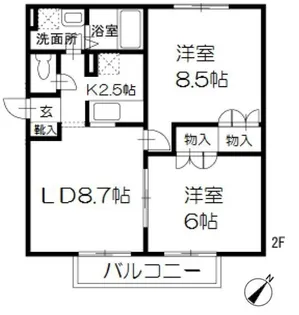 セリエK【202号室】の間取り