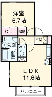 ラークヒルズⅡ【1階】の間取り