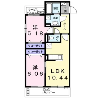 ポライトリー ファミーユ【2階】の間取り