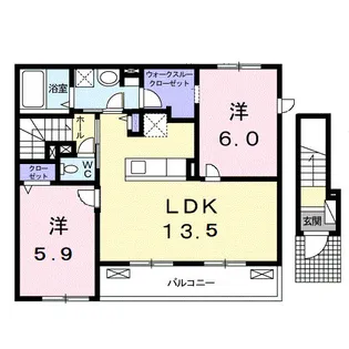 フラワーヒルハウス【2階】の間取り
