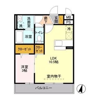 アクシスふじみ野 Ⅰ【2階】の間取り