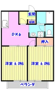 サンダイヤコーポ【2階】の間取り