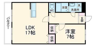 ヴィーブル野口【202号室】の間取り