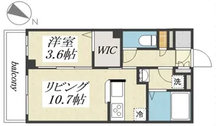 ウイングガーデンA棟【2階】の間取り