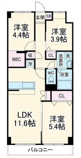 PARK MODERN 西葛西【5階】の間取り