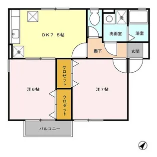サンモールプラザB【2階】の間取り