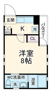 シェソワ堀田【202号室】の間取り