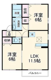 グレイスシャンブルⅢ【2階】の間取り