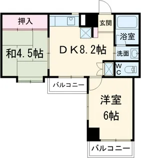 第6メゾンドヨシノ【3階】の間取り