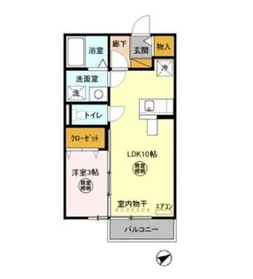 ベネツォーネ E【1階】の間取り