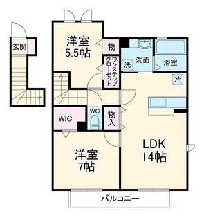 メゾンエスポワール Ⅴ【2階】の間取り