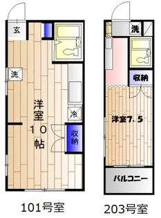高沢アパート【2階】の間取り