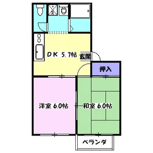メゾンタカス【201号室】の間取り