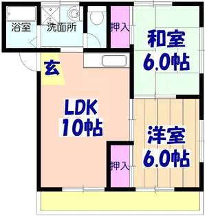 第2ハイツ岡崎【2階】の間取り