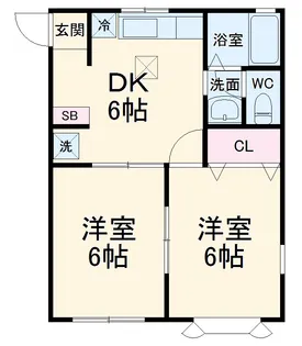 ソレイユ壱番館【201号室】の間取り