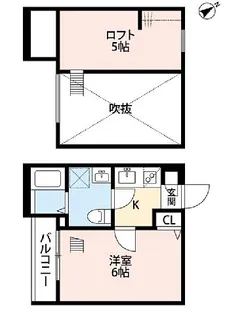 ルシエル登戸【2階】の間取り